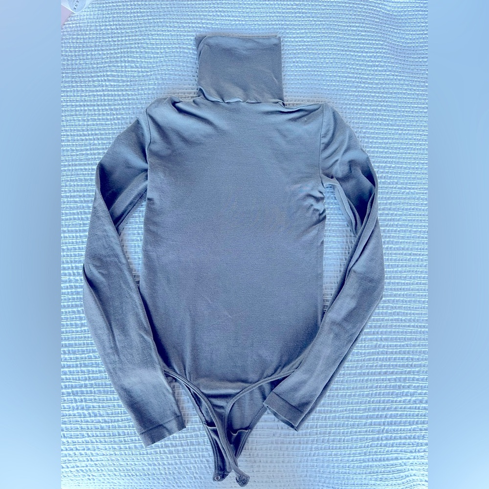 Wolford grey turtleneck bodysuit